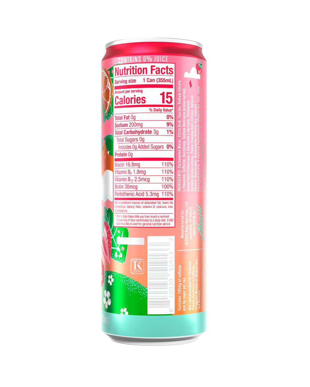 Alani Nu Energy Drink - Strawberry Sunrise H6 - image 3