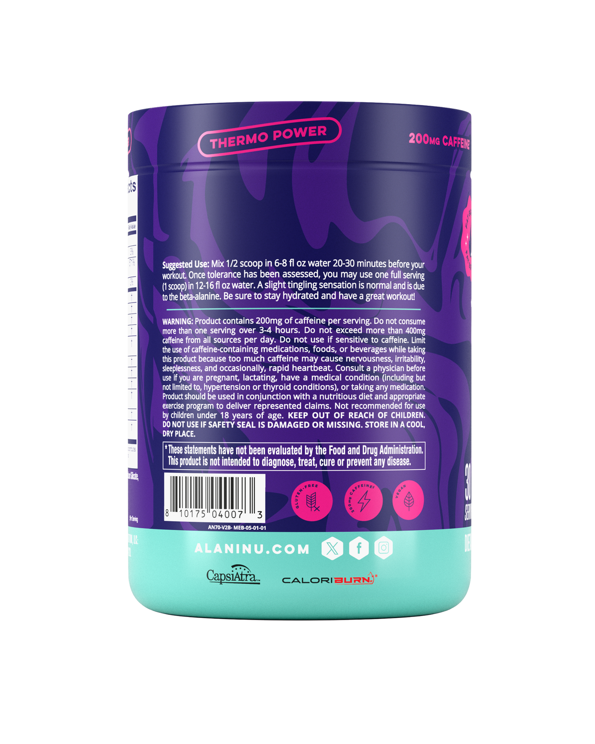 Alani Nu Pre-Workout+ Burn - Melonberry Blast L3 - image 3