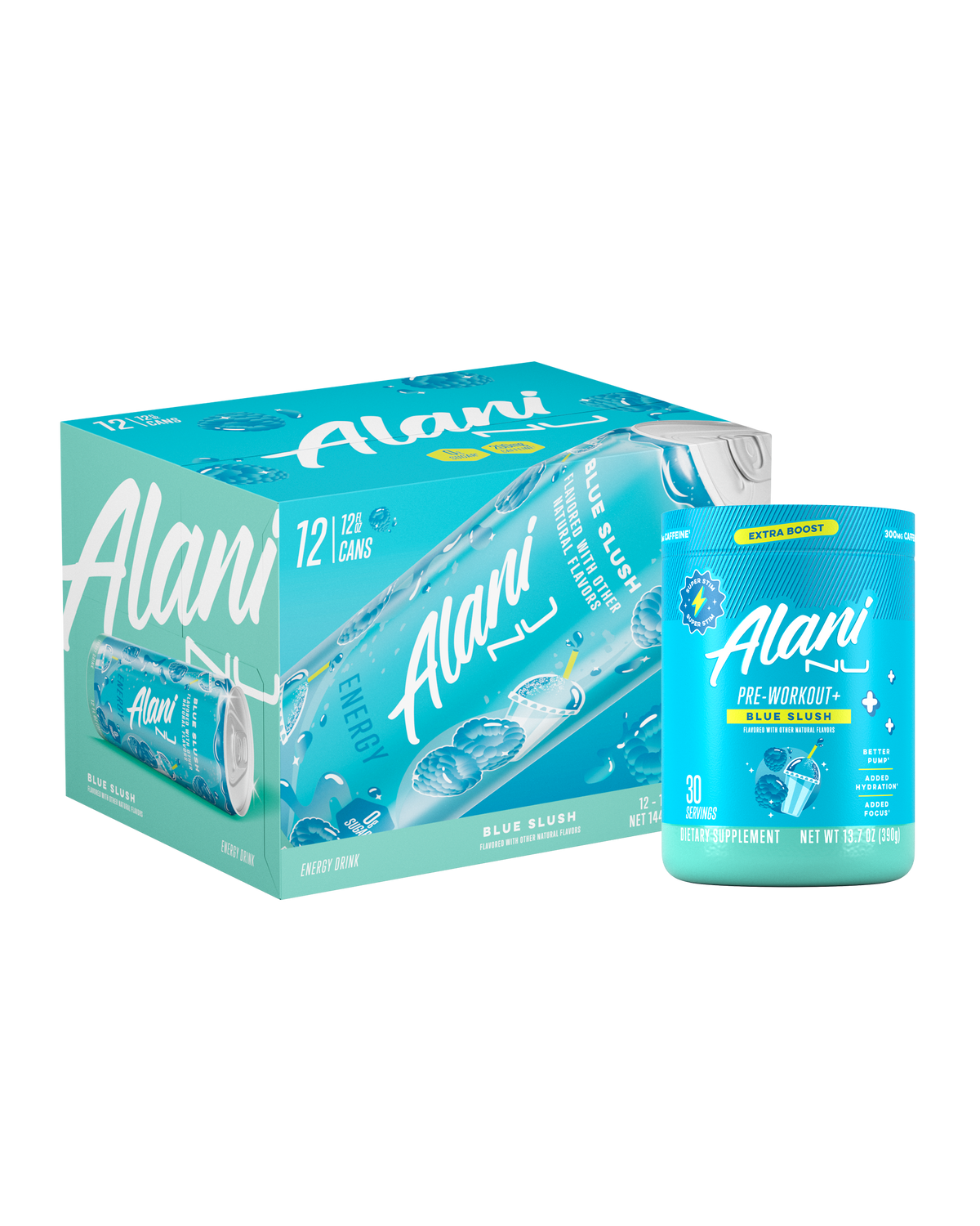 Alani Nu Energy Drink & Pre-Workout+ - Blue Slush Y8 - image 1