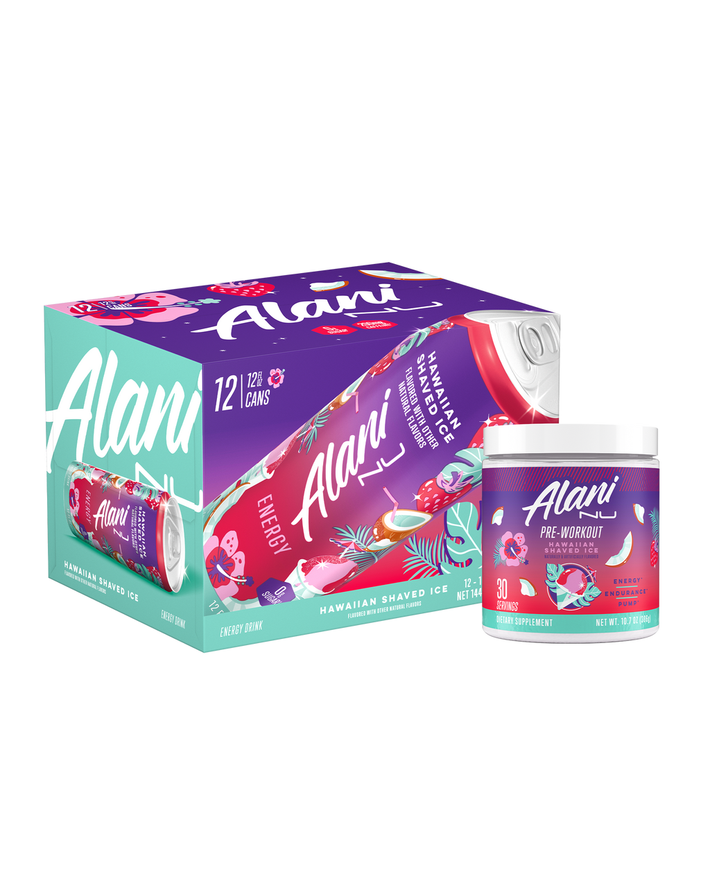 Alani Nu Energy Drink & Pre-Workout - Hawaiian Shaved Ice C1 - image 1