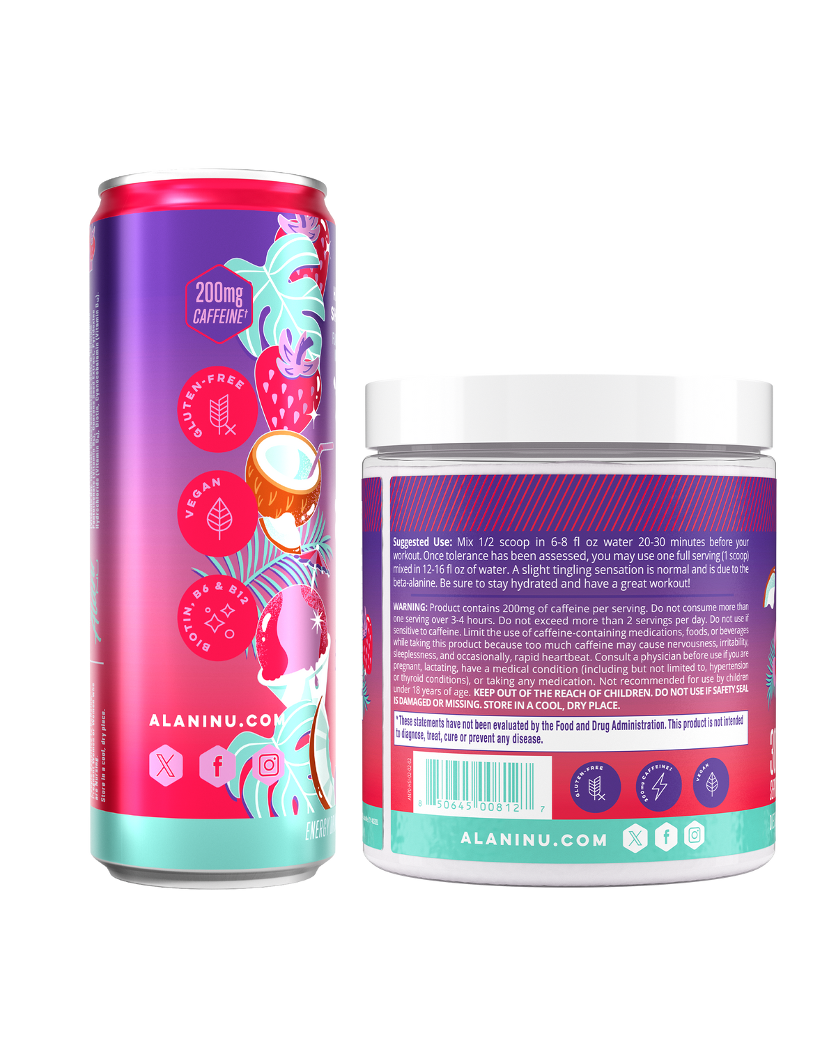 Alani Nu Energy Drink & Pre-Workout - Hawaiian Shaved Ice C1 - image 2