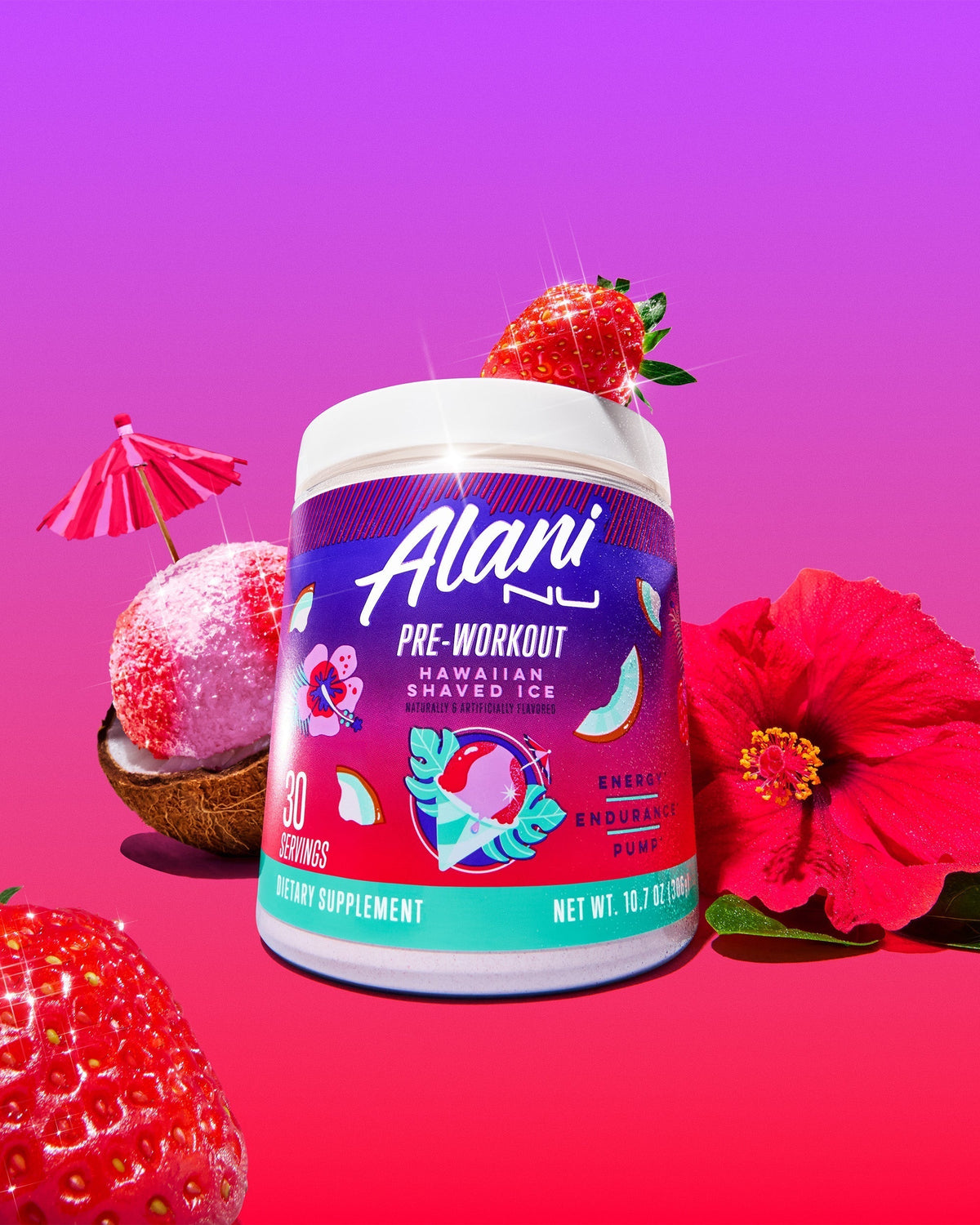 Alani Nu Energy Drink & Pre-Workout - Hawaiian Shaved Ice L6 - image 5