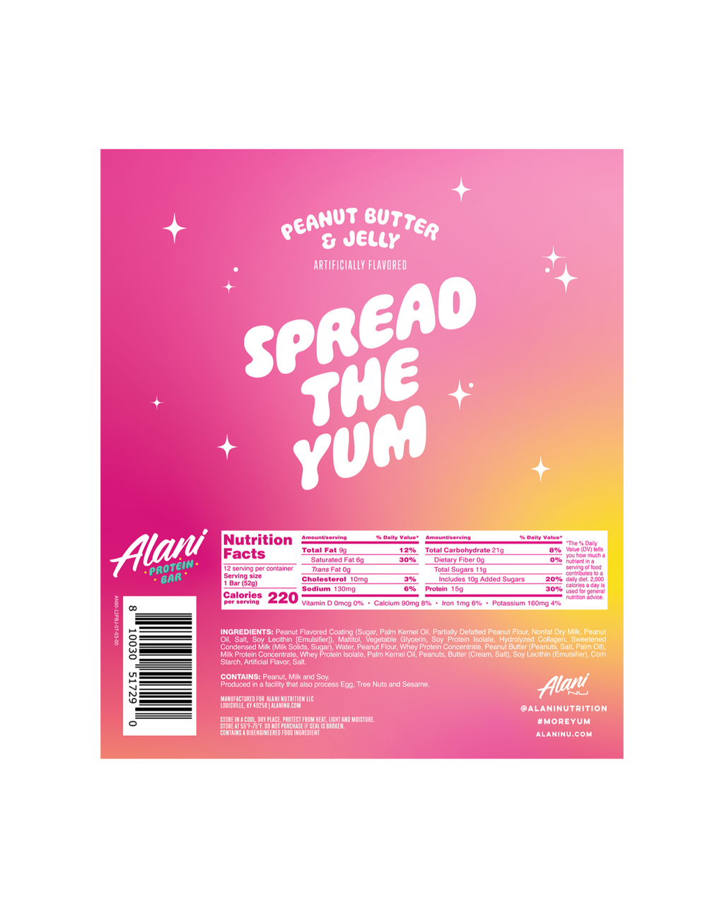 Alani Nu Protein Bar - Peanut Butter & Jelly R6 - image 3