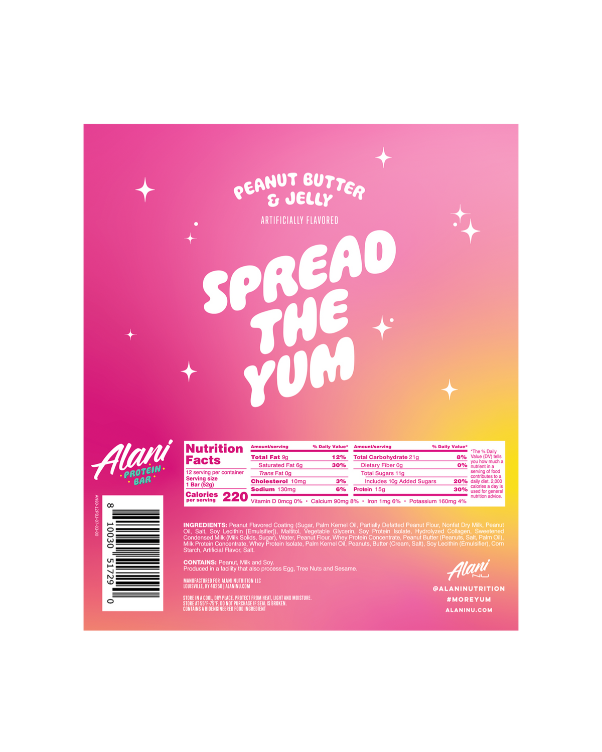 Alani Nu Protein Bar - Peanut Butter & Jelly R6 - image 3