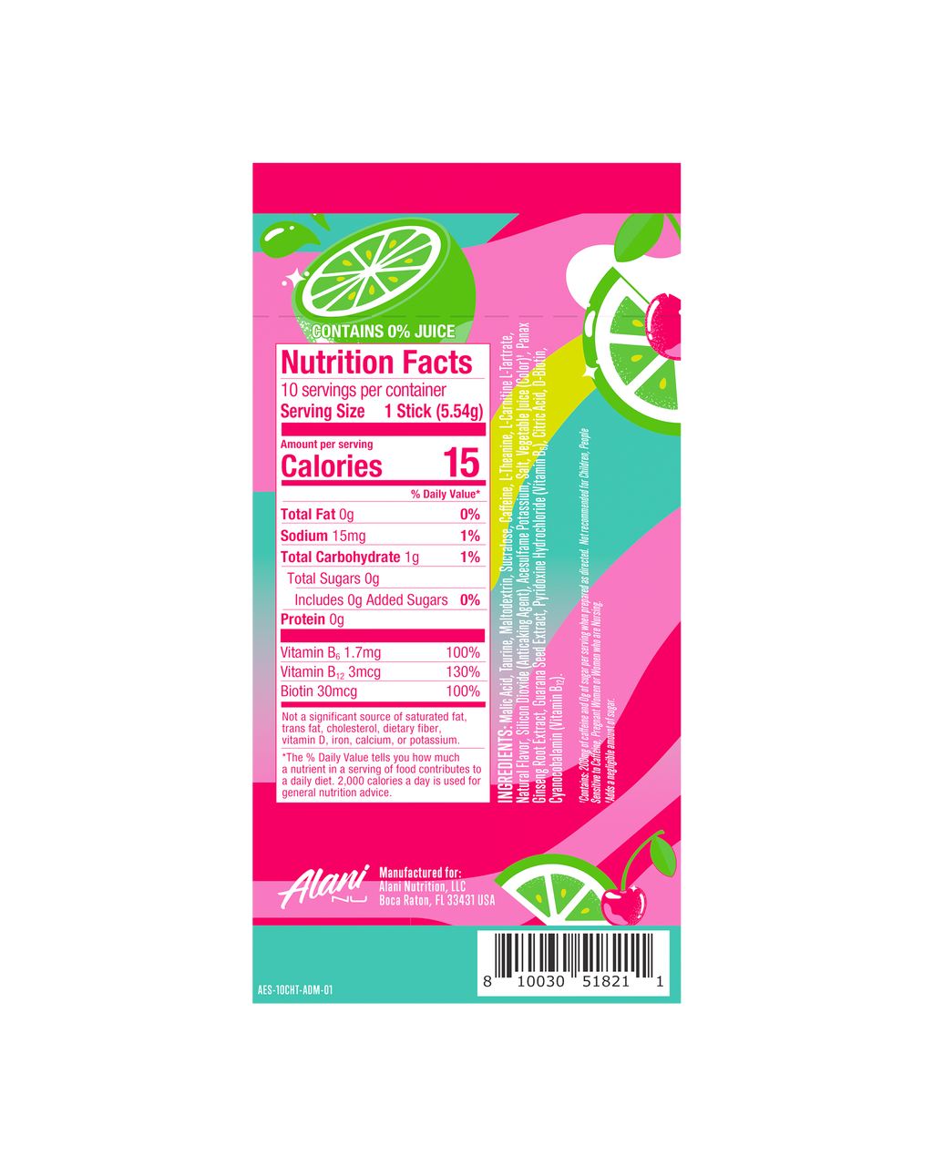 Alani Nu Energy Sticks - Cherry Twist O4 - image 3