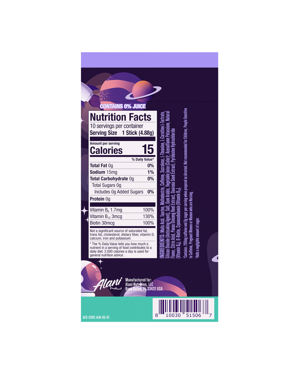 Alani Nu Energy Sticks - Cosmic Stardust M4 - image 3