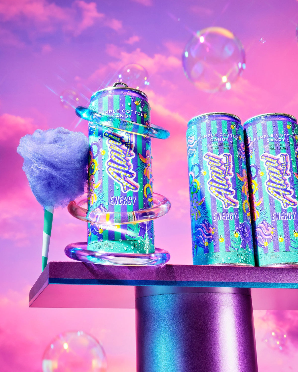 Alani Nu Energy Drink - Purple Cotton Candy D6 - image 5