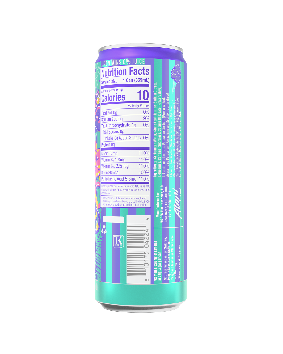 Alani Nu Energy Drink - Purple Cotton Candy V7 - image 3