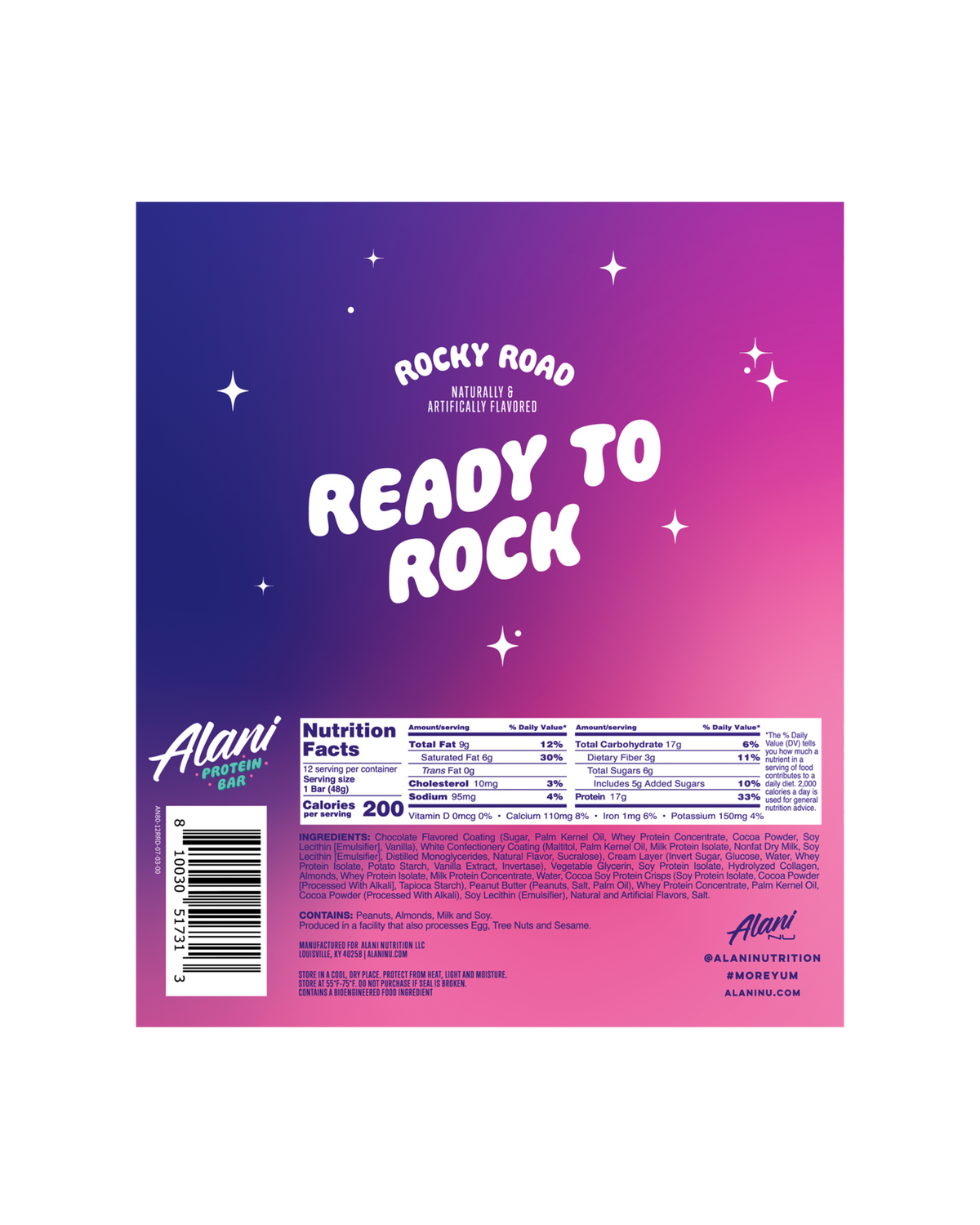 Alani Nu Protein Bar - Rocky Road O8 - image 3